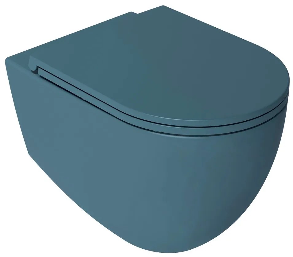 Isvea Isvea, INFINITY WC sedátko SLIM, Easy Take, Soft Close, zelená matná, 40KF0545I-S