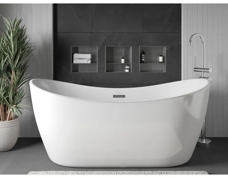 Mexen X-Wall-NR, polička na zapustenie pod obklad bez goliera 30 x 30 cm, oceľová, 1911303010S