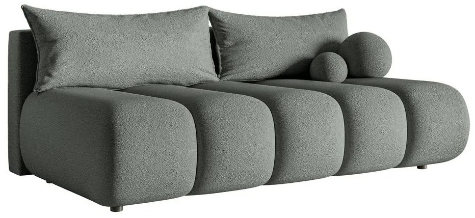 Pohovka trojsedačka Didier mini  (sivastá + čierna). Akcia -19%. Vlastná spoľahlivá doprava až k Vám domov. 1100578