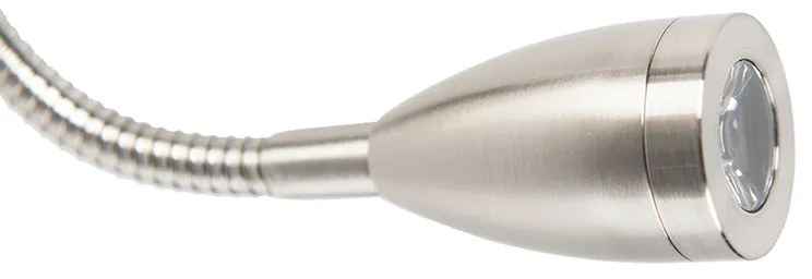 Nástenná lampa z ocele s plyšovým tienidlom s kvetmi so zlatom - Brescia