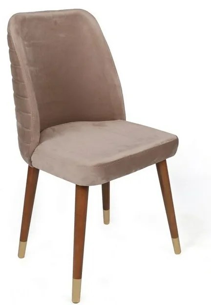 Súprava jedálenských stoličiek Hugo Beige and Walnut, 2 ks