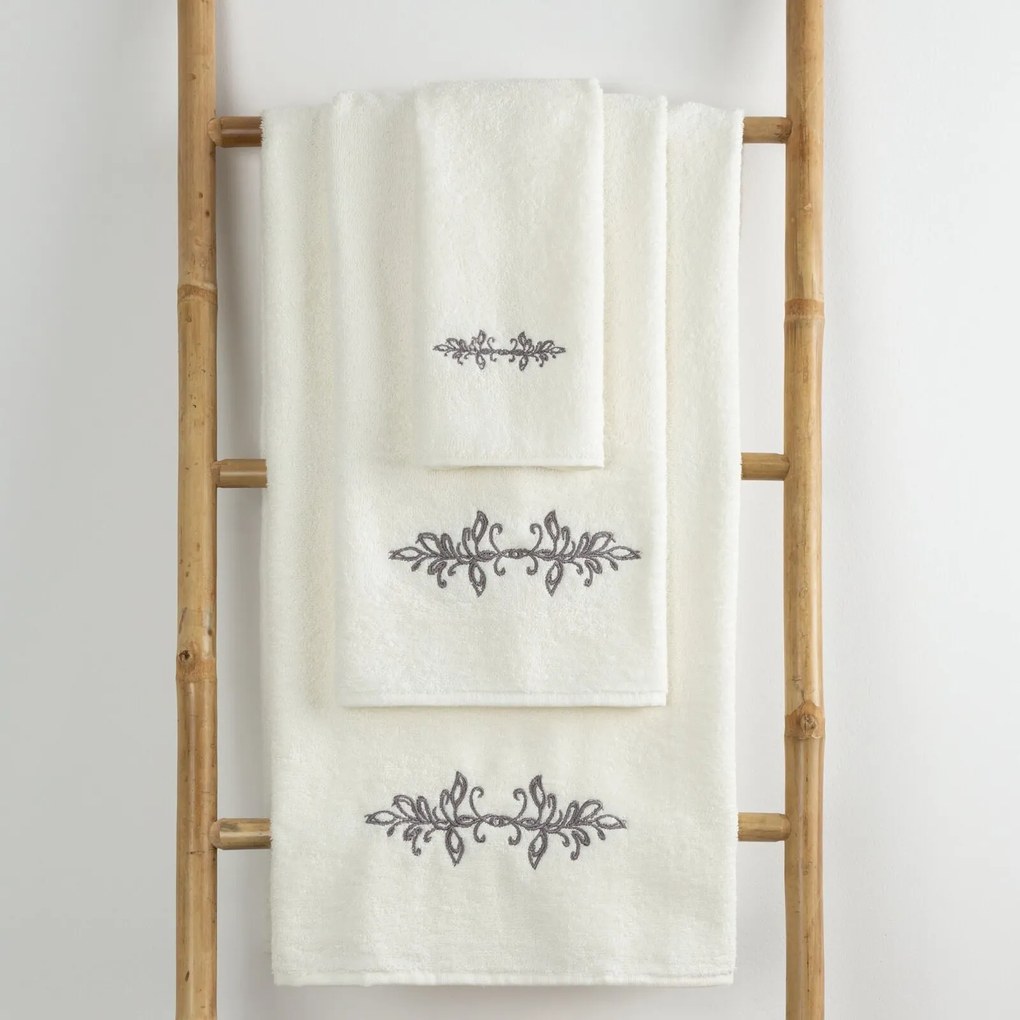 BAVLNENÝ UTERÁK KAMELIA SADA 1KS 30X50 CM, 1KS 50X90 CM, 1KS 70X140 CM KRÉMOVÁ