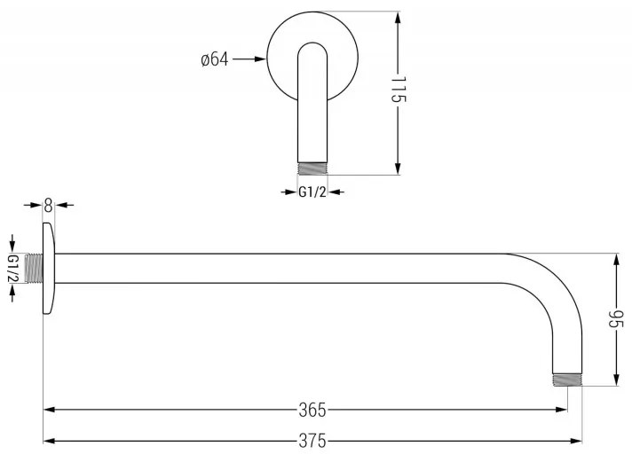 Mexen Kai DR70 podomietková vaňová a sprchová súprava s dažďovou sprchou 30 cm, chróm, 77602DR70301-00