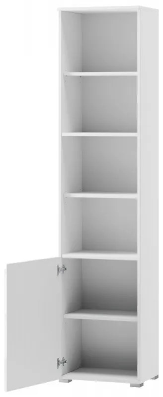 Regál Selene 216 cm biely lesk/mat