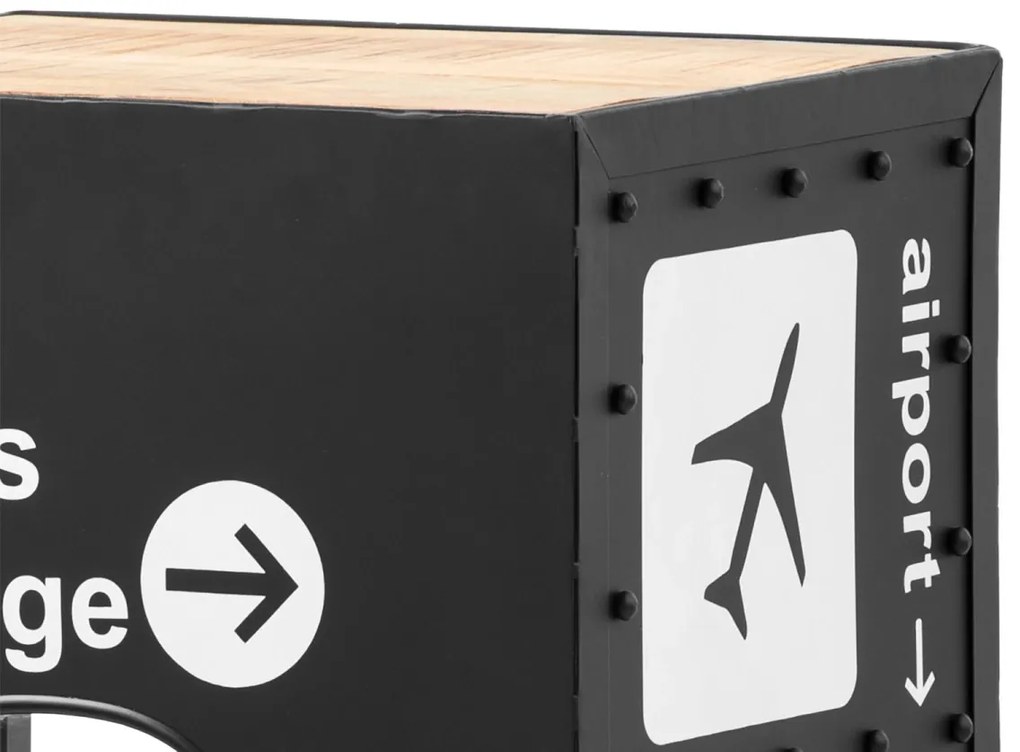 furniture-nabytek.cz - Masívny barový regál Aeroplane Trolley