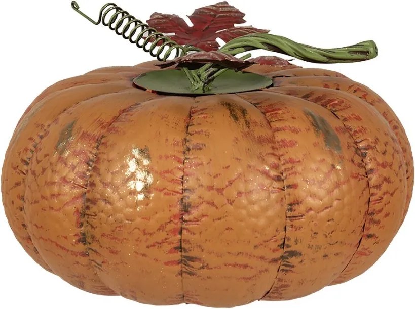 Oranžová kovová dekorácia tekvice Pumpkin - Ø 31*20 cm