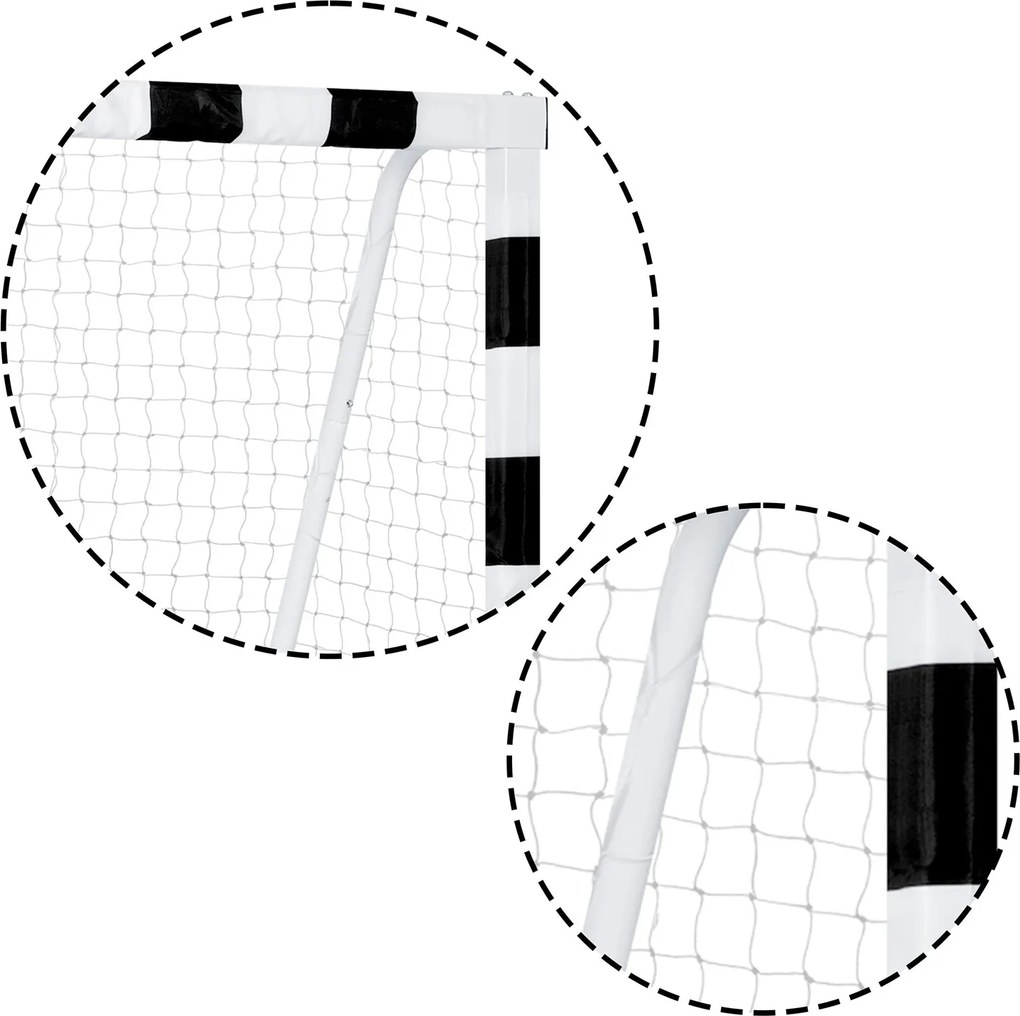 Neo-Sport Futbalová bránka 300 x 200 x 90 cm NS-465 čierna a biela