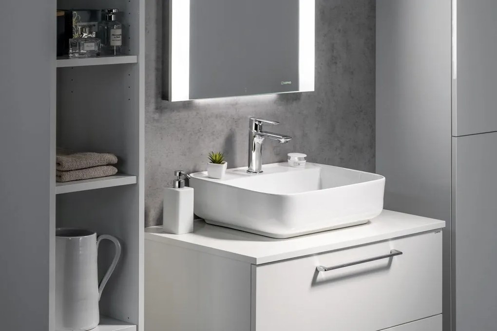 Sapho Sapho, Doska DTDL 81x1,8x46,5cm, biela lesklá, CR081-3030