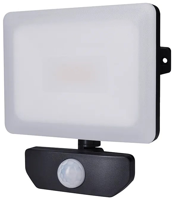 SOLIGHT LED reflektor Quick so sensorom, 20W, 1700lm, 4000K, IP65, čierny