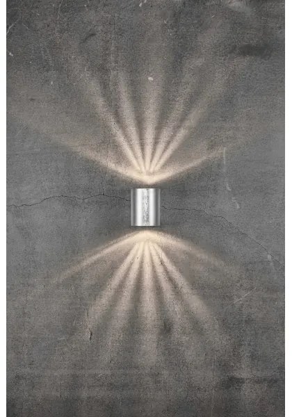 Nordlux - LED Vonkajšie nástenné svietidlo CANTO 2xLED/6W/230V IP44 strieborná