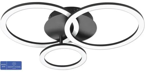 LED stropné svietidlo Eglo Crosslink 33W 4300lm 3000-6500K čierne - kompatibilné so SMART HOME by hornbach