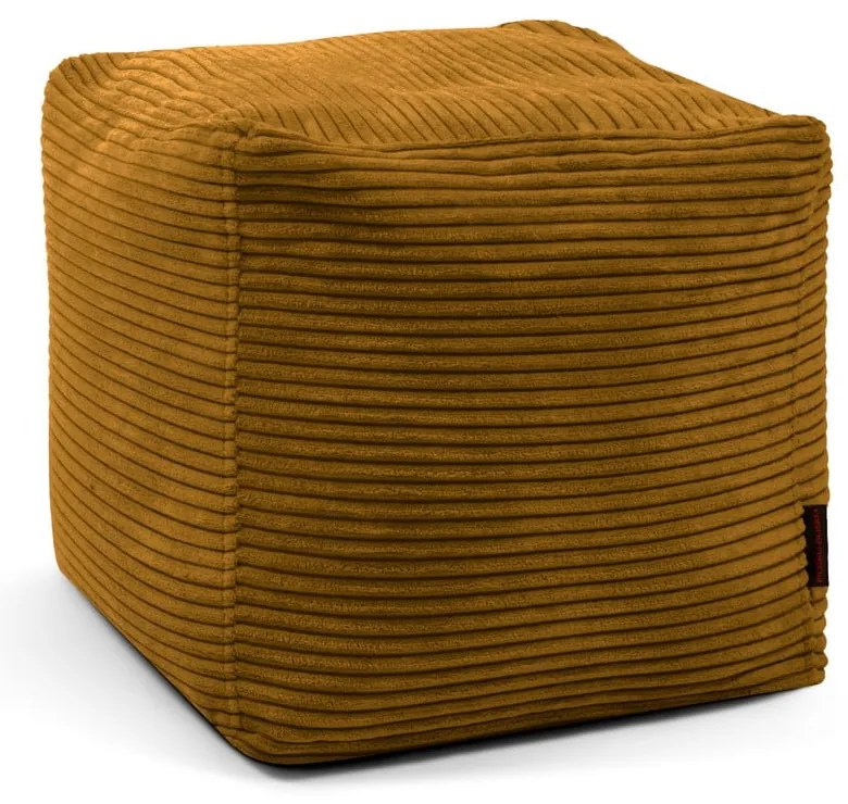 Menčestrový sedací vak v horčicovej farbe Up! MooG – SLOWDOWN