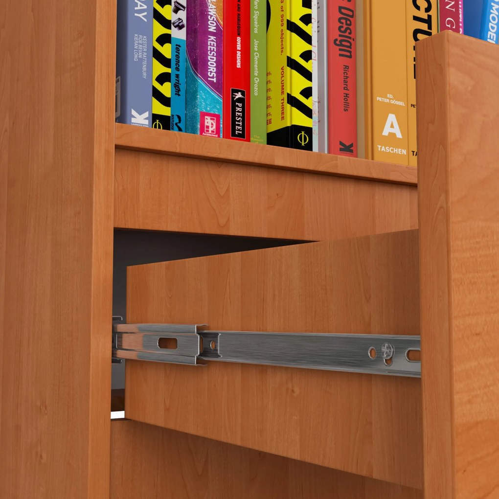 Kancelársky regál Rexa 60 cm 1 zásuvka a 4 police jelša