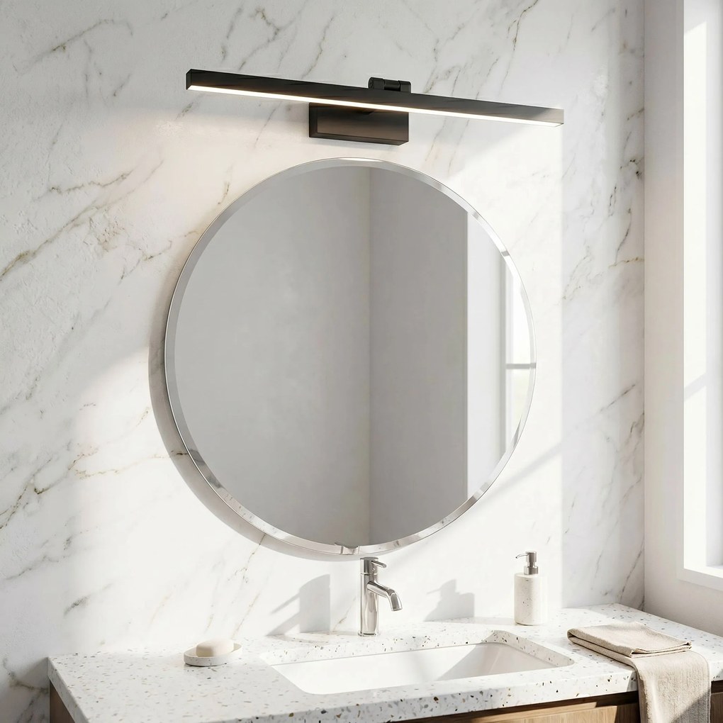 Toolight Toolight, LED nástenné svietidlo, 60cm, 9W, 4000K, 500lm, APP1867-1W, čierna matná, OSW-66023