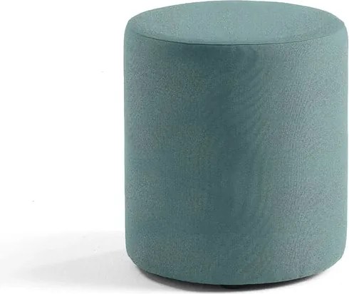 Taburet CASUAL, Ø 440 mm, látka CURA, tyrkysová