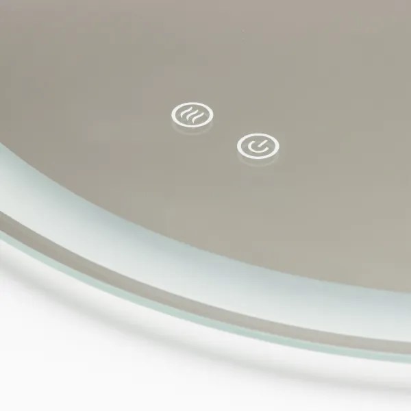 Brilagi-LED stmievateľné kúpeľňové vyhrievané zrkadlo s podsvietením AVA PRO LED/18W/230V priemer 60 cm IP44