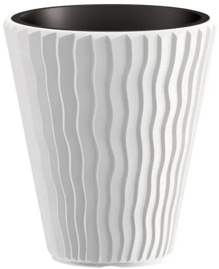 Prosperplast Kvetináč Small Sandy biely, varianta 29,7 cm