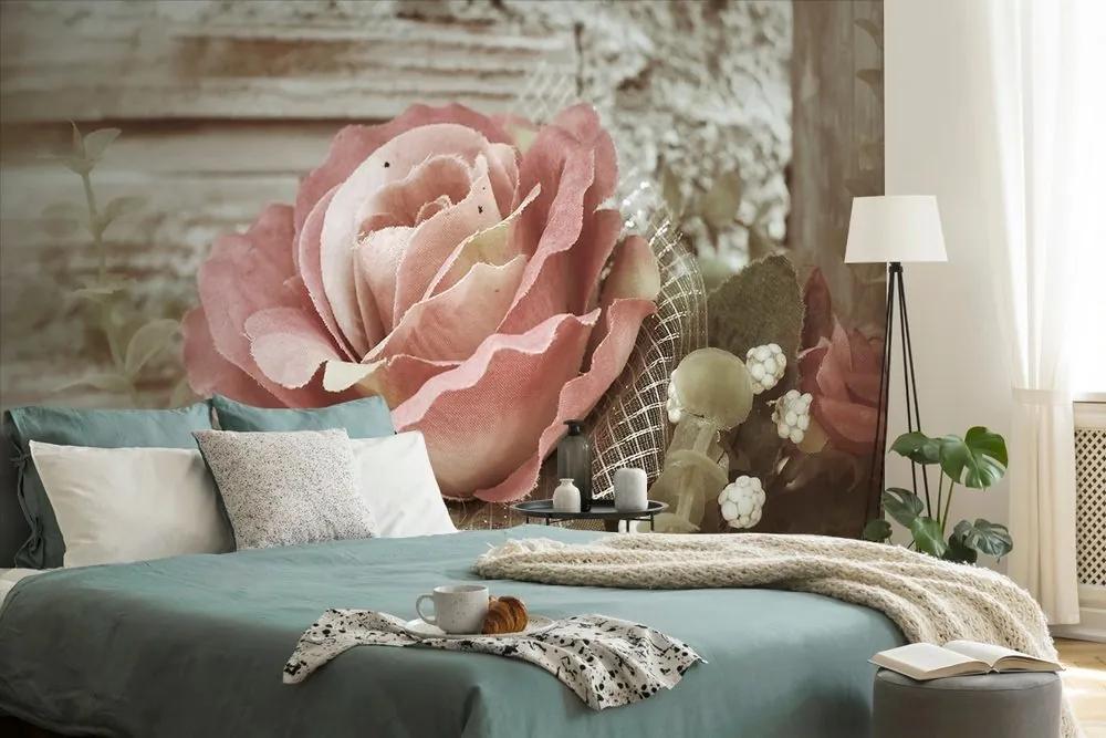 Samolepiaca fototapeta elegantná vintage ruža - 375x250