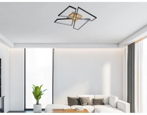 LED Stmievateľné stropné svietidlo LED/115W/230V 3000-6500K hnedá/čierna + DO