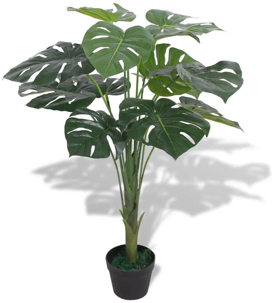 vidaXL Umelá rastlina, monstera s kvetináčom 70 cm, zelená