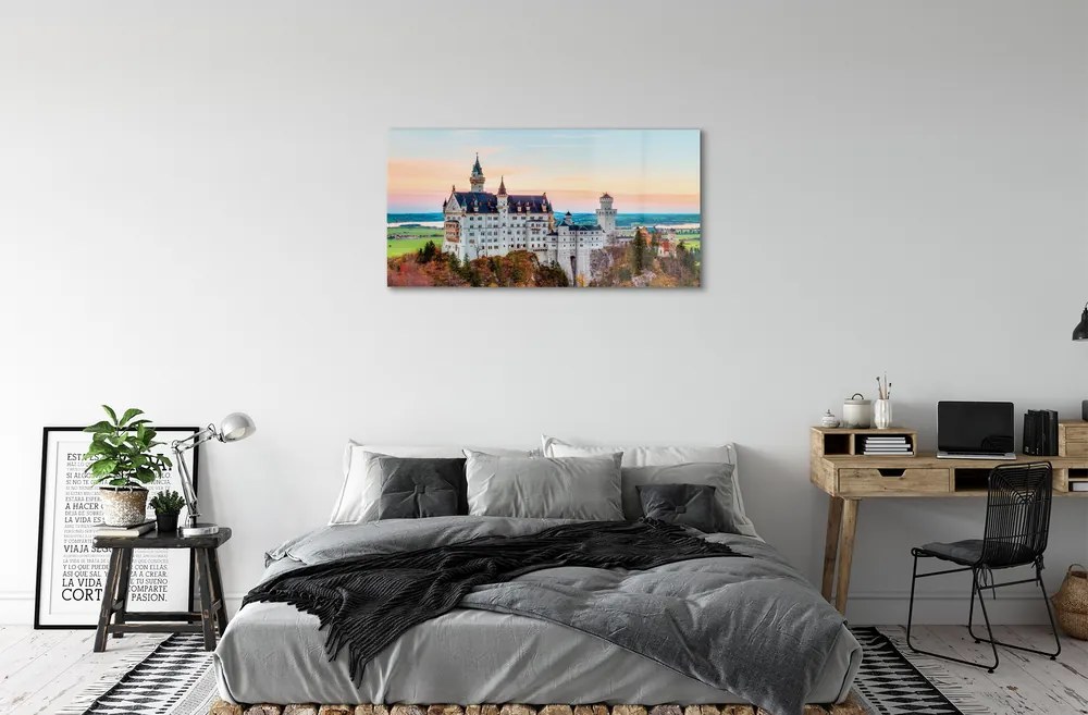 Obraz na akrylátovom skle Nemecko castle jeseň munich 100x50 cm