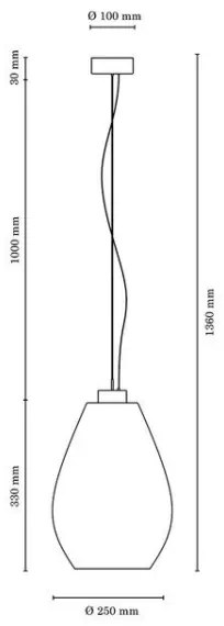 Spot-Light 9822076 - Závesný luster na lanku PIRO 1xE27/60W/230V