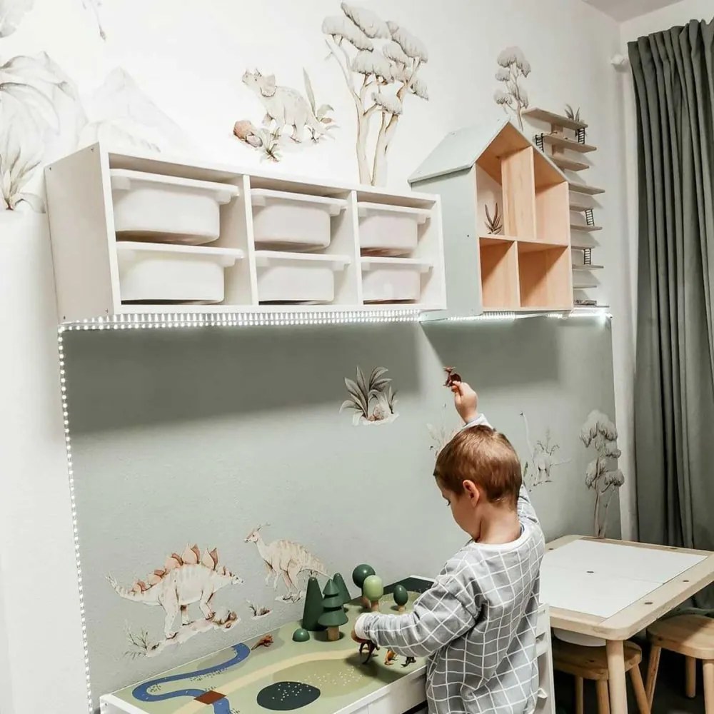 Samolepka do detskej izby šťastná ríša divov dino S