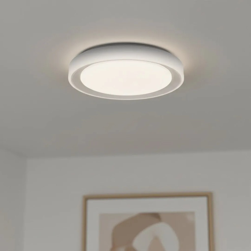 Stropné LED svietidlo Melo, 1x LED 36w, 3000-6000k, b, RGB, (fi 39 cm), s ovládačom