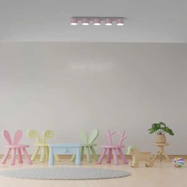 Stropné svietidlo DIXIE 5xGX53/11W/230V ružová