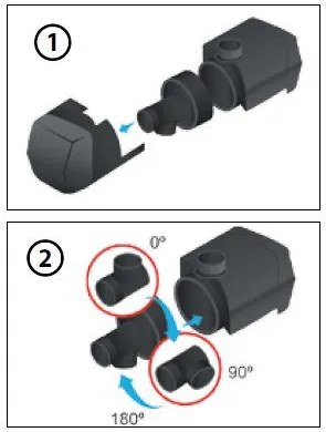 Heissner multifunkčné nastaviteľné čerpadlo 1400 - 2200 l/h, 27 W pre fontány, chrliče P2220E-00