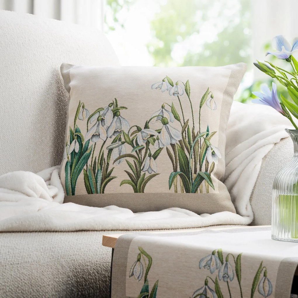 GOBELÍNOVÁ DEKORAČNÁ OBLIEČKA NA VANKÚŠ NIVALIS 45X45 CM VZOROVANÁ