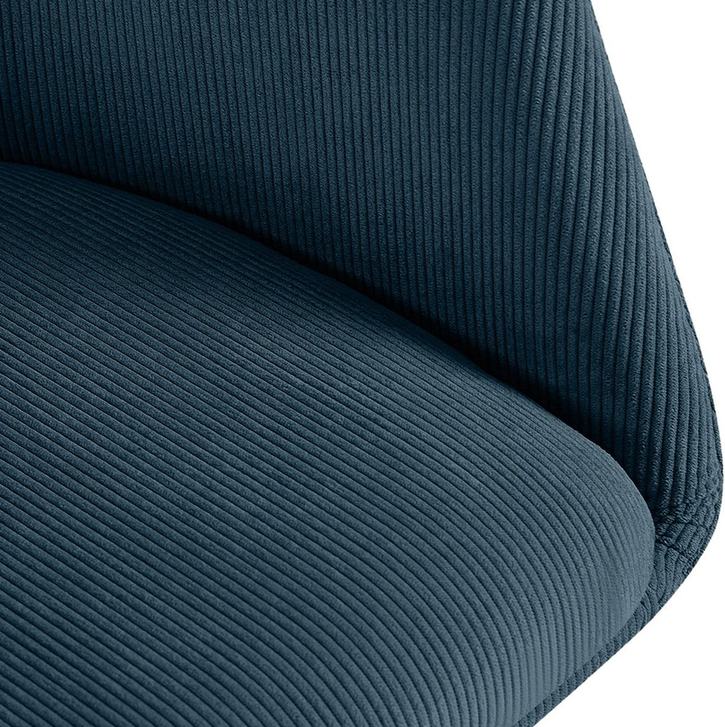 Jedálenská stolička Olema látka cord - modrá