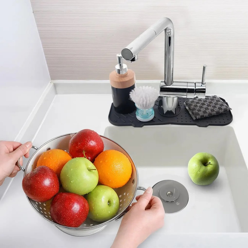 Orion Podložka pod batériu, k drezu silikónová, sivá