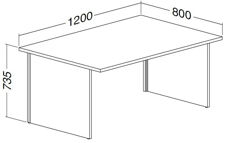 Stôl ProOffice A 80 x120 cm, buk
