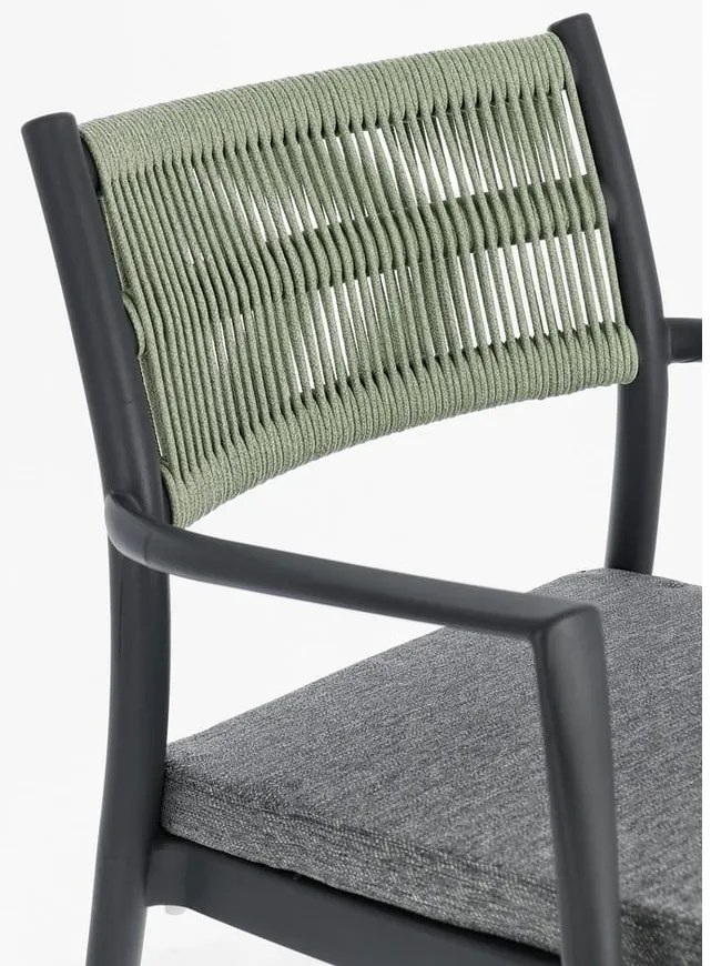 Sivé plastové záhradné stoličky v súprave 4 ks Alvin – Bizzotto