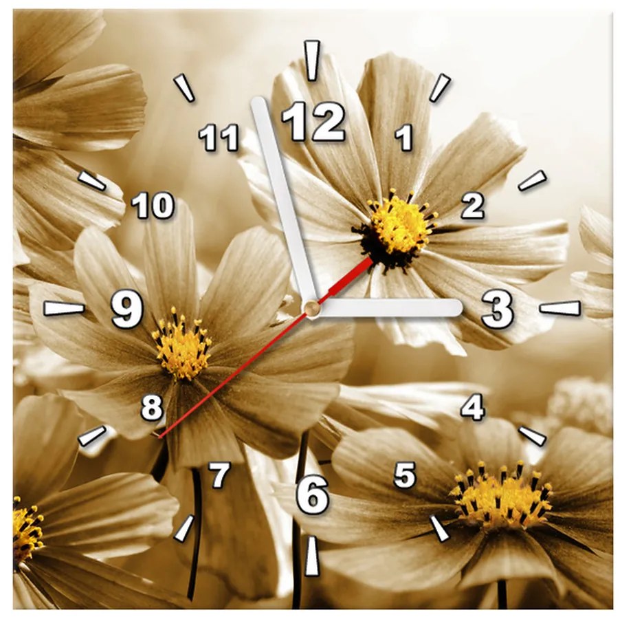 Gario Obraz s hodinami Kvetnatá krása Rozmery: 40 x 40 cm