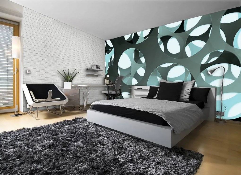 Fototapeta - Pastelové kruhy abstraktné (152,5x104 cm)