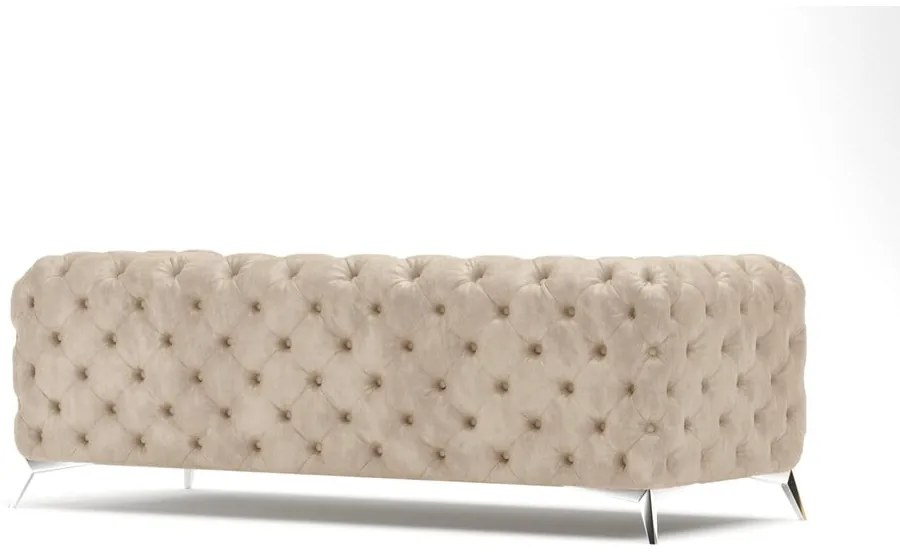 Béžová zamatová pohovka 225 cm Chelsea – Ropez