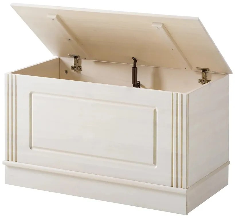Biela truhlica z borovicového dreva 80x45 cm Anita – Støraa