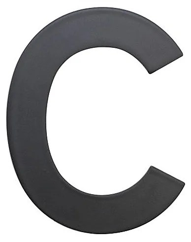 Domové písmeno v plochom „2D“ prevedení RICHTER RN.75L (čierne), C, RICHTER Čierna matná