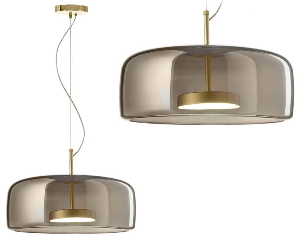 Toolight Toolight, LED stropné závesné svietidlo APP310-1CP, zlatá-šedá, OSW-03897