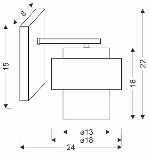 Nástenná lampa SPIEGA 1xE27/60W/230V zlatá/čierna