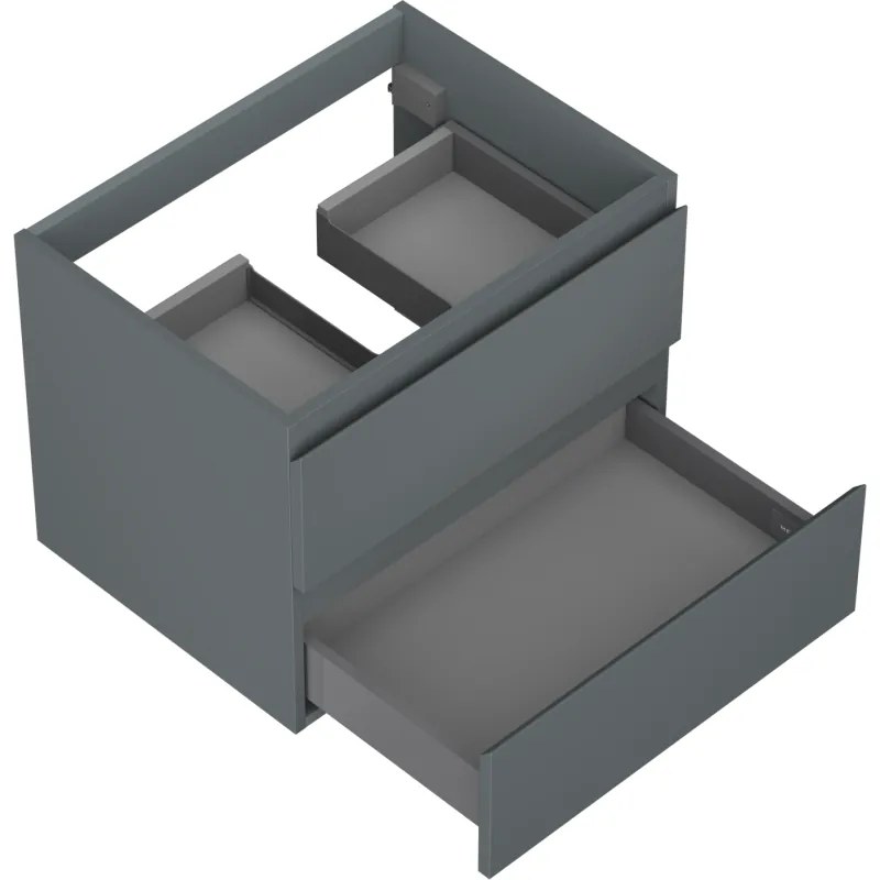 Mexen Orio, kúpeľňová skrinka 60 cm, 2 zásuvky, grafitová matná, 91A10-06047-2-BFF66