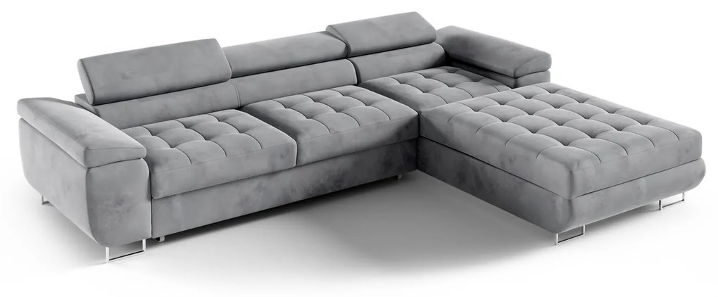 Rohová rozkladacia sedacia súprava 272 JENNY Sivá Vogue Ľavá