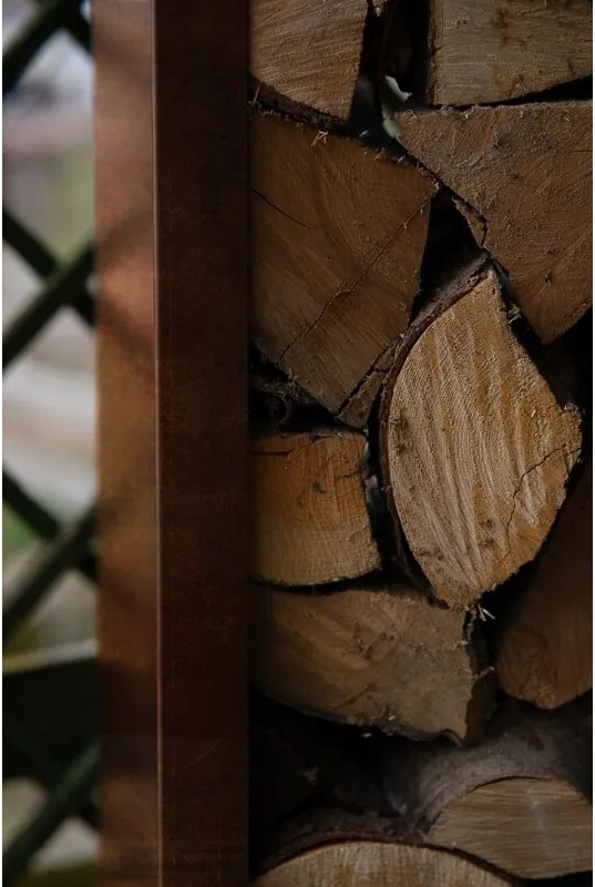 Stora Záhradný drevník 120 x 80 x 40 cm, corten CORGARDEN 1037