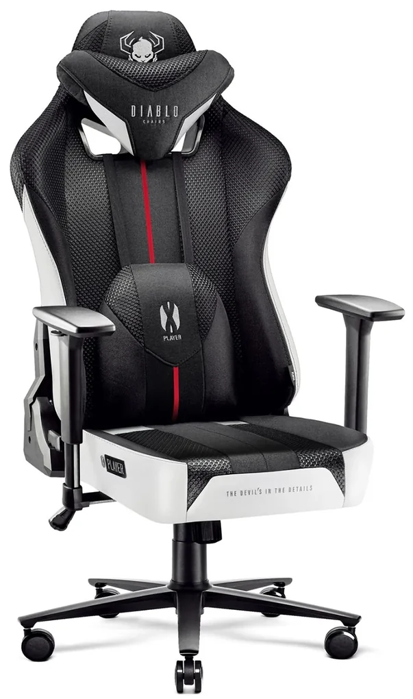 Diablo Chairs - Herné kreslo Diablo X-Player 2.0 King: Bielo-čierne