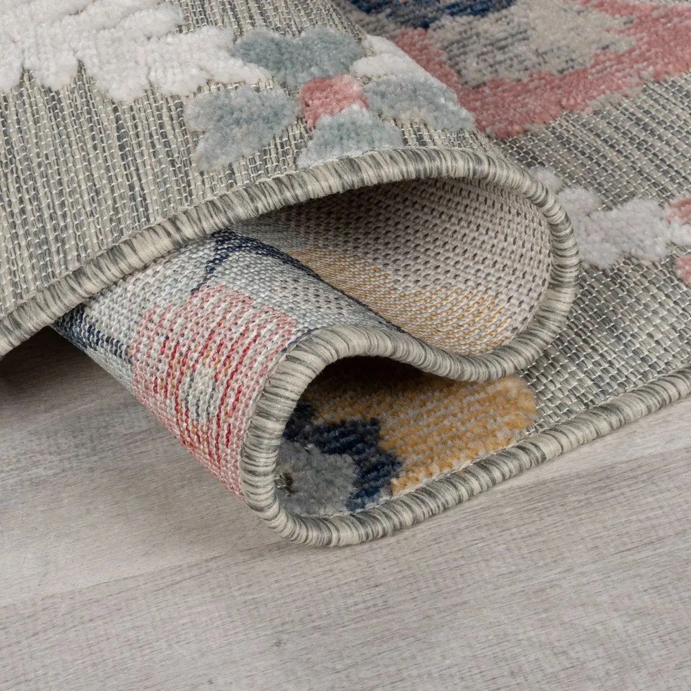 Sivý vonkajší koberec 290x200 cm Flora - Flair Rugs