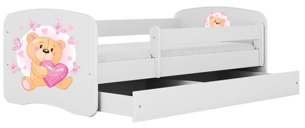 Detská posteľ Babydreams medvedík s motýlikmi biela