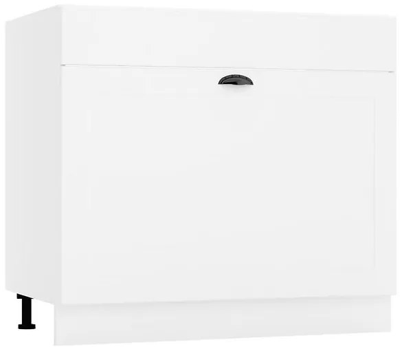 Kuchynská skrinka Adele D80ZL S/1 zasl biela hrášok/biela