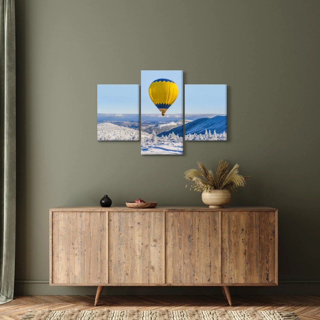 Obraz - Let nad zimnou krajinou (90x60 cm)